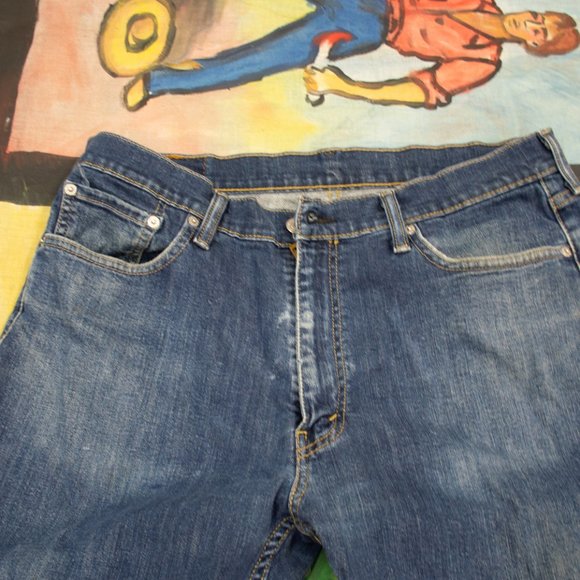 Levis 511, good condition, worn to perfect comfort softness.  Deep blue - Picture 1 of 10